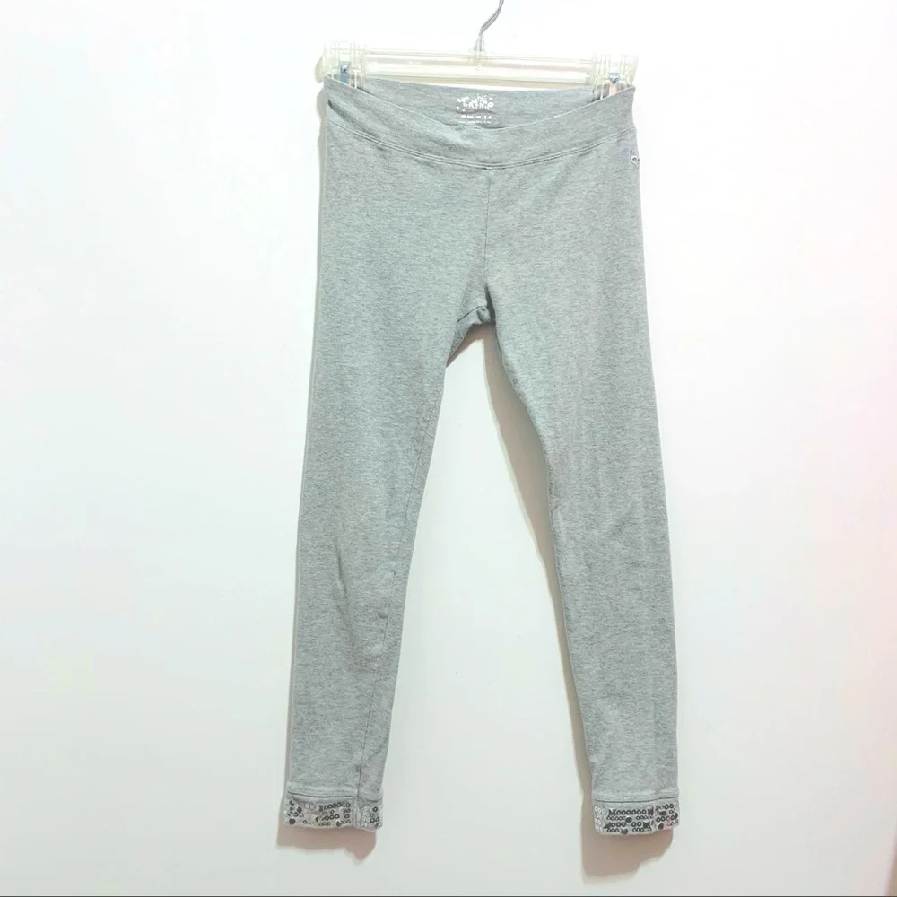 Justice Girl’s Gray Sequin Leggings